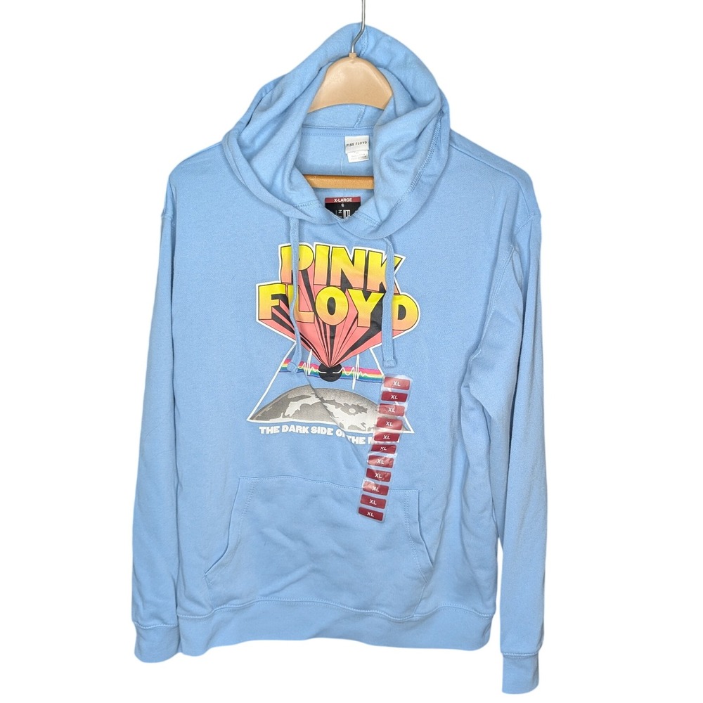 Pink Floyd The Dark Side of the Moon Hoodie Blue XL NWT Graphic Pullover